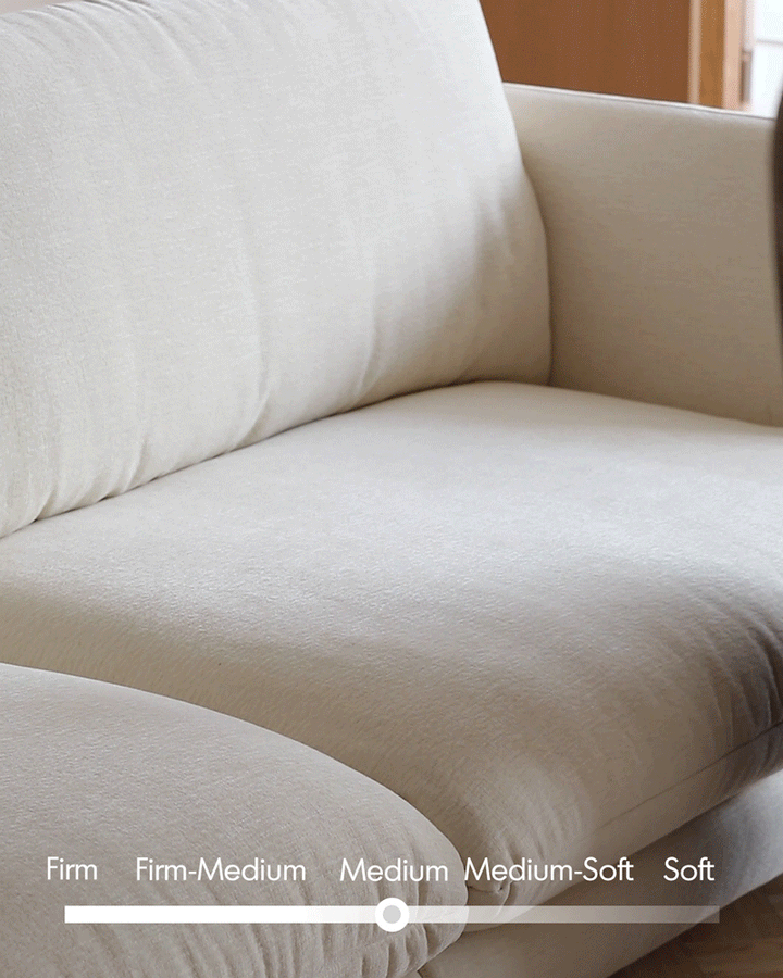 Minimalist Cotton Fabric 3 Seater Sofa COMO