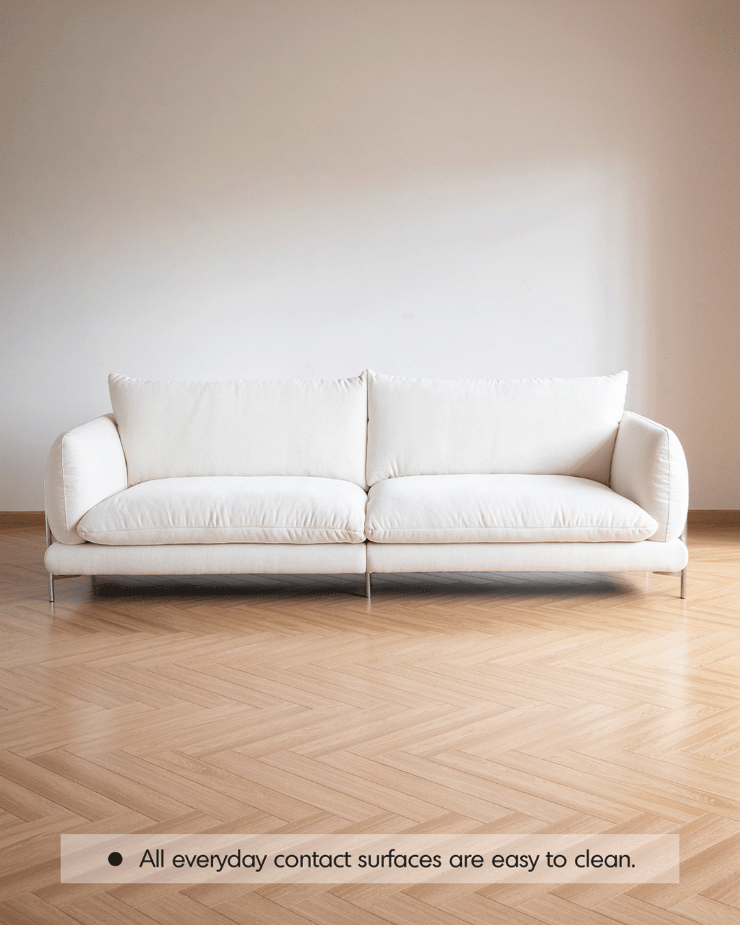 Minimalist Cotton Fabric 4 Seater Sofa COMO