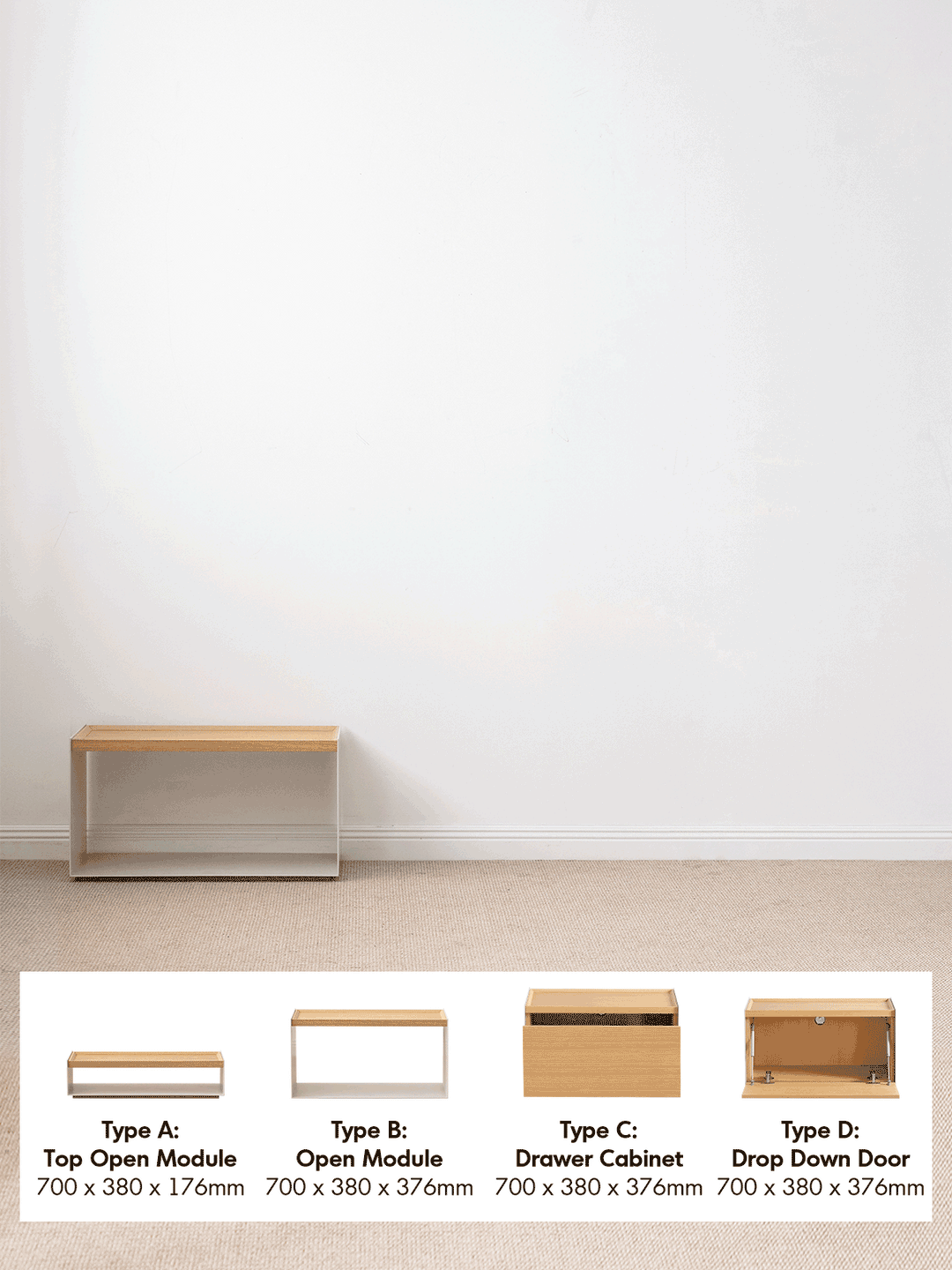Minimalist Ash Wood Veneer Modular Cabinet AESOP