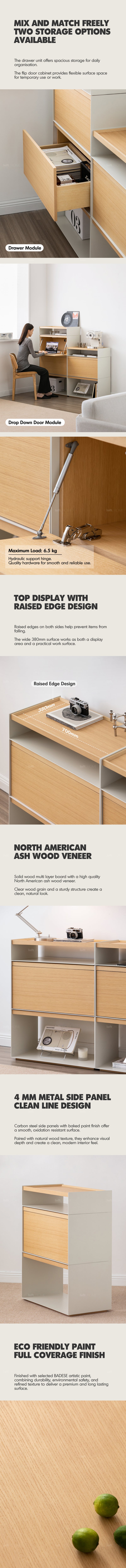 Minimalist Ash Wood Veneer Modular Cabinet AESOP Good to Know - 7