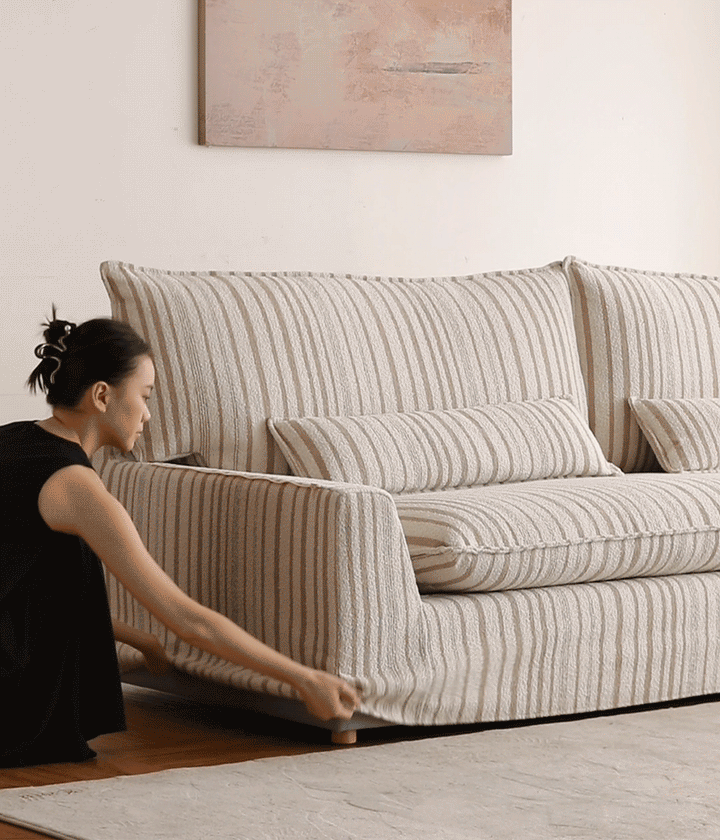 Vintage Chenille Velvet Fabric 4 Seater Sofa KOALA