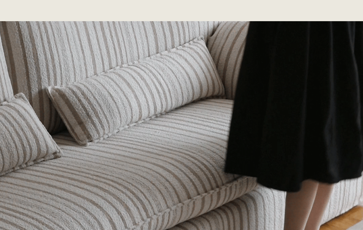 Bauhaus Chenille Velvet Fabric 4 Seater Sofa KOALA Good to Know - 10
