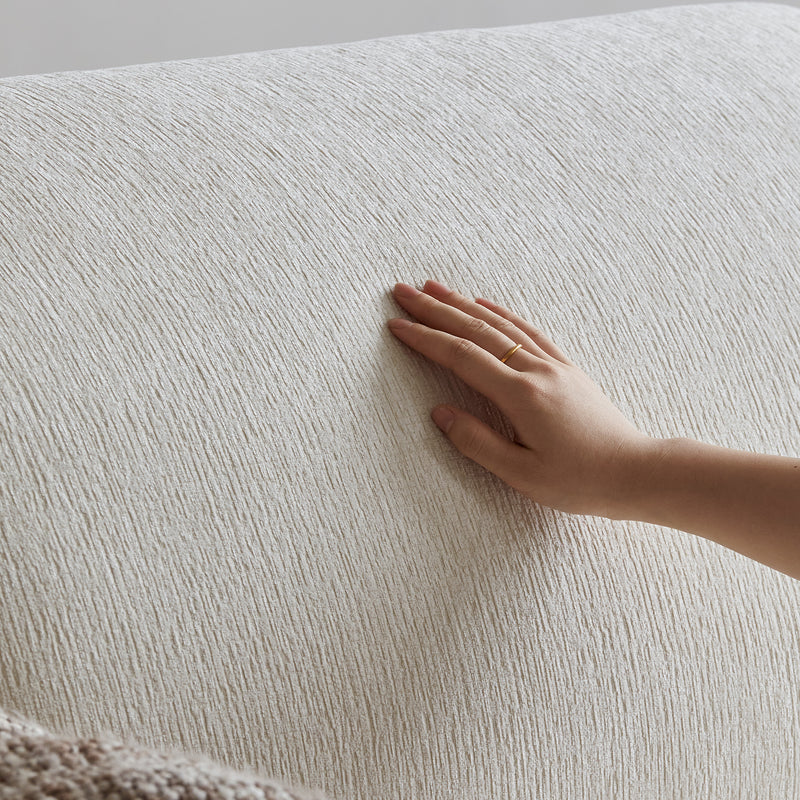 Minimalist Chenille Velvet Fabric 4 Seater Sofa DRIFT Color Swatches