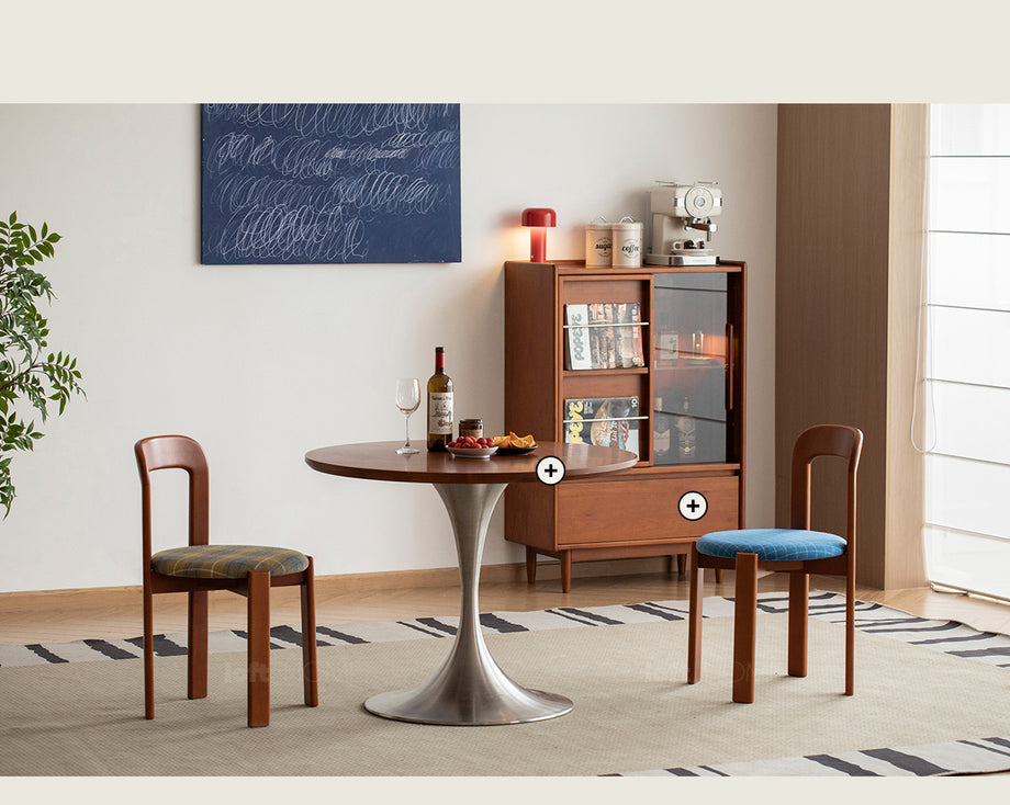 Bauhaus Wool Fabric Beech Wood Dining Chair MEMPHIS Good to Know - 6