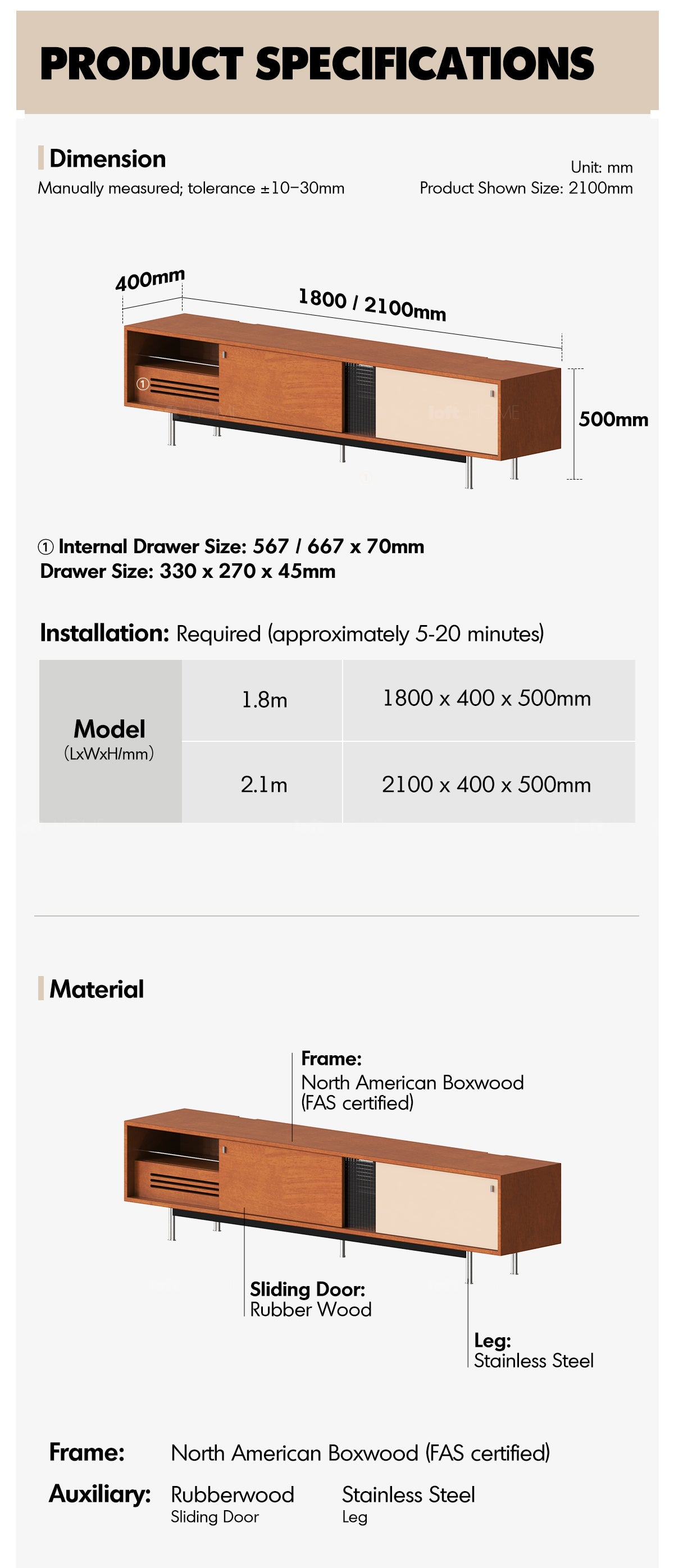Bauhaus Boxwood TV Console PINECONE Good to Know - 11