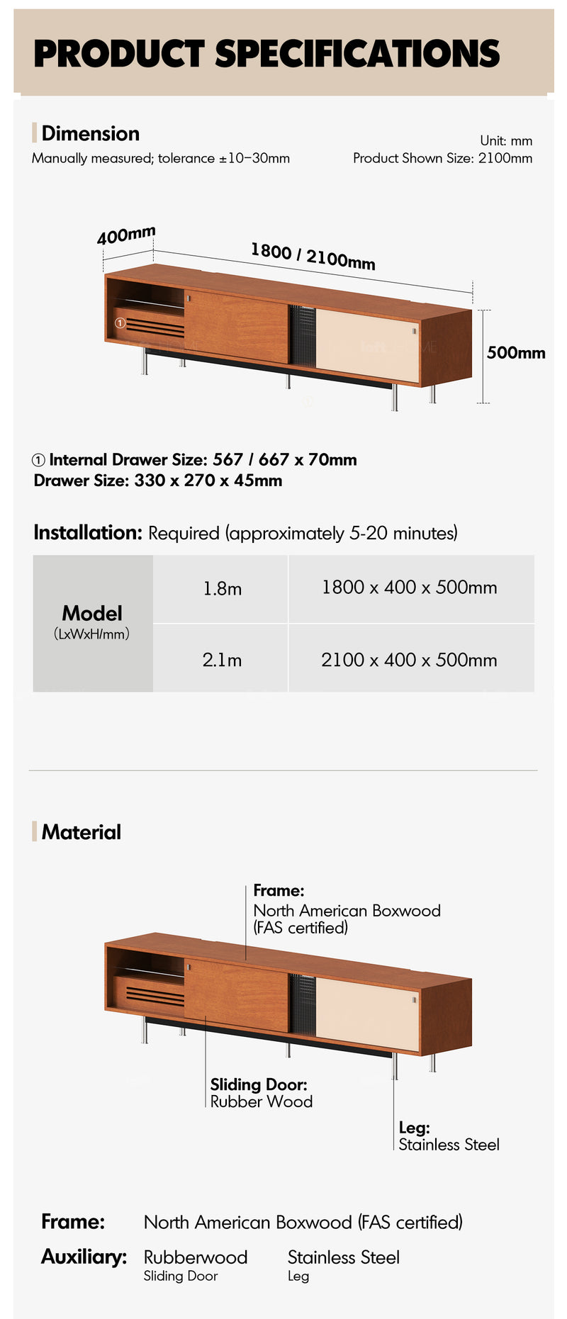 Bauhaus Boxwood TV Console PINECONE Good to Know - 11