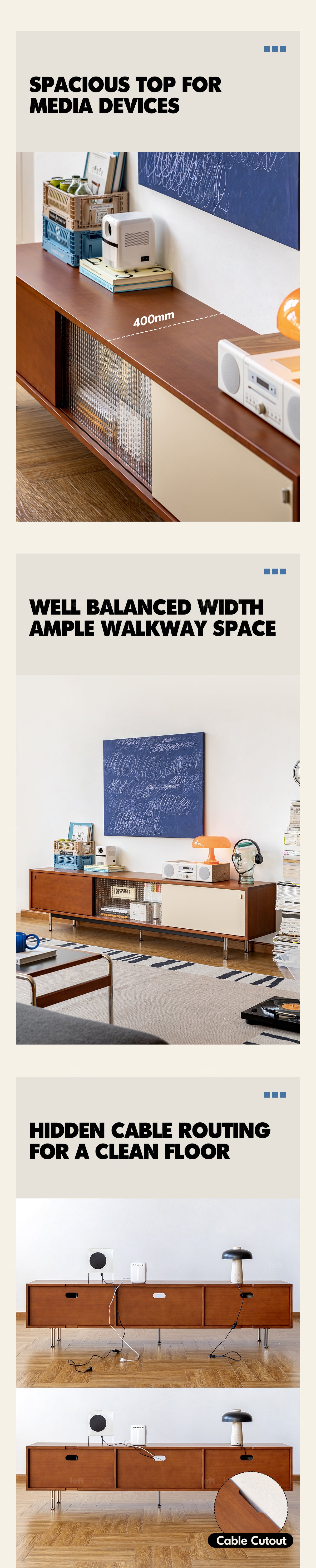 Bauhaus Boxwood TV Console PINECONE Good to Know - 6
