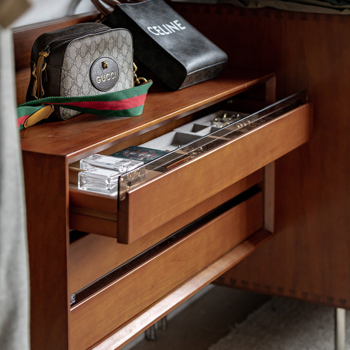 Vintage boxwood modular hanging wall shelf system muse living detail 1.