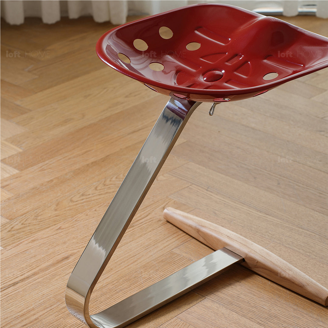 Industrial steel stool mezzadro conceptual design.
