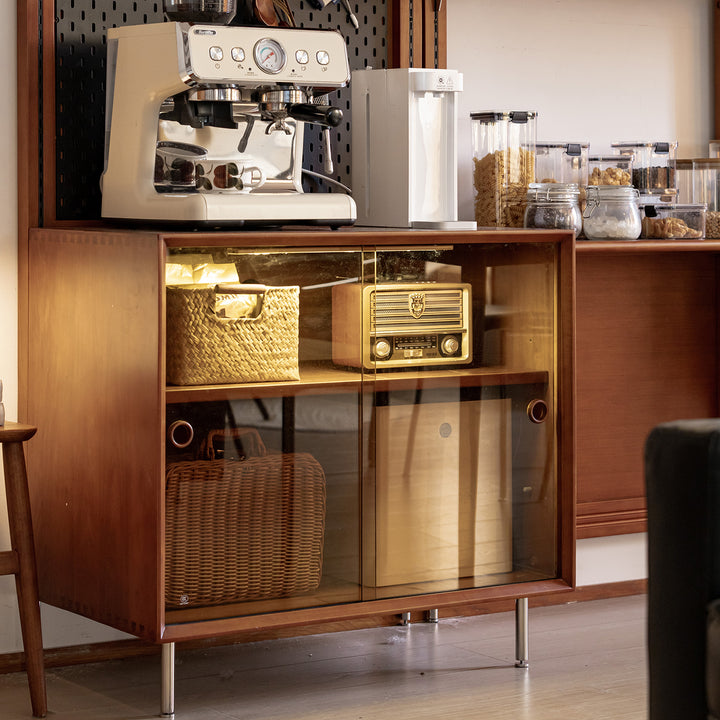 Vintage boxwood modular hanging wall shelf system muse living detail 2.