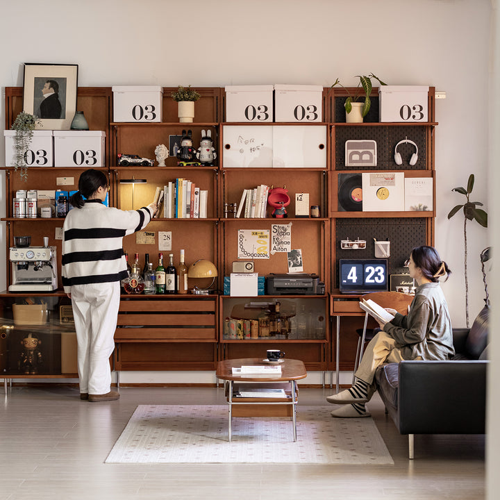 Vintage boxwood modular hanging wall shelf system muse living in real life style.