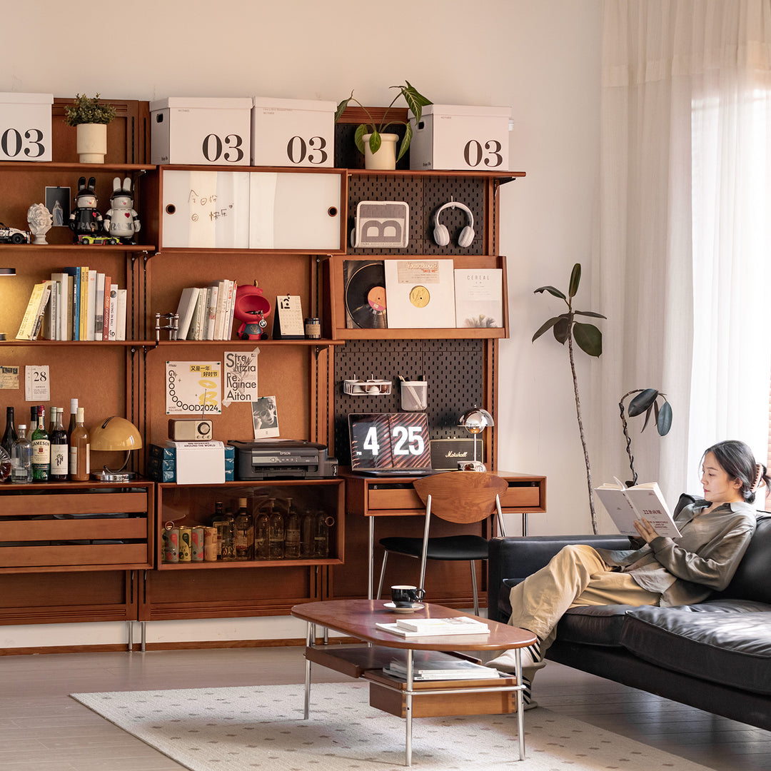 Vintage boxwood modular hanging wall shelf system muse living with context.
