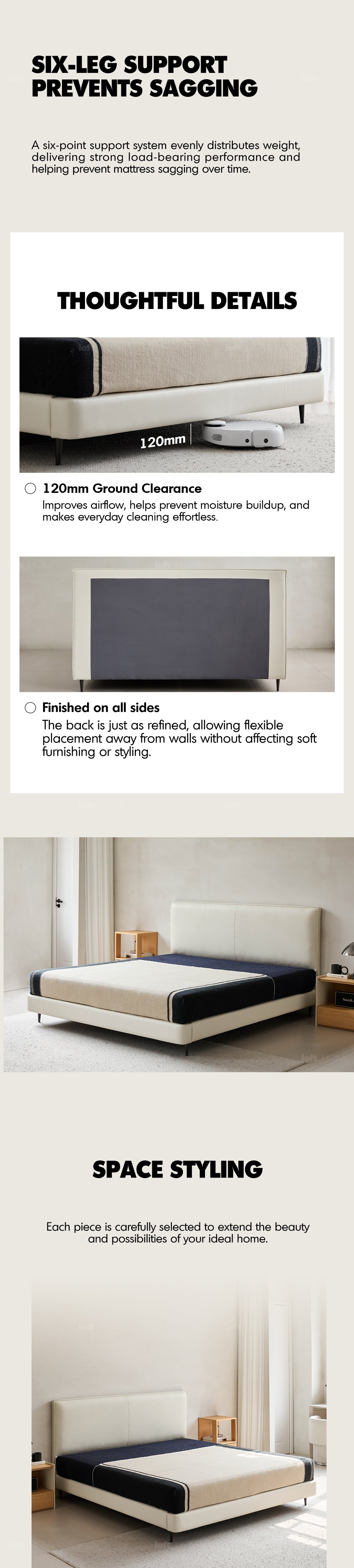 Minimalist Genuine Leather Bed LALO Good to Know - 3