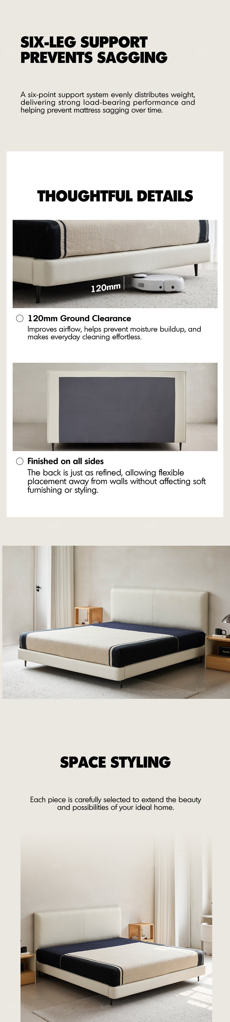 Minimalist Genuine Leather Bed LALO Good to Know - 3