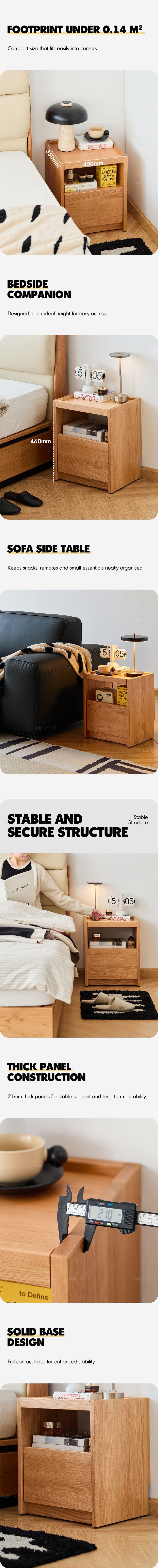 Scandinavian Cherry Wood Side Table SUGAR Good to Know - 2