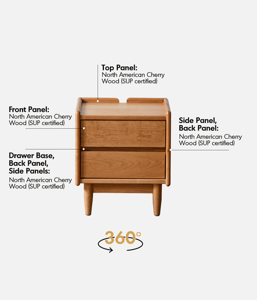 Scandinavian Cherry Wood Side Table VISTA Good to Know Preview-2