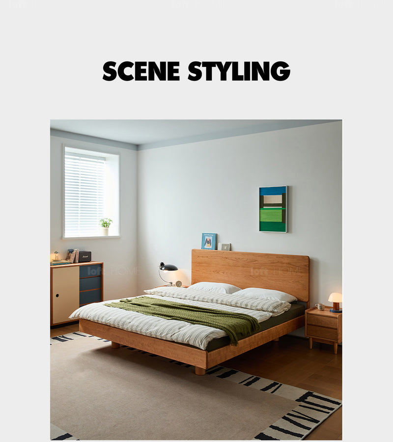 Scandinavian Cherry Wood Side Table VISTA Good to Know - 5