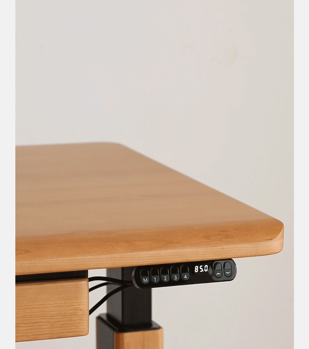 Scandinavian Cherry Wood Electric Height Adjustable Study Table CLOUD LIFTING Good to Know - 10