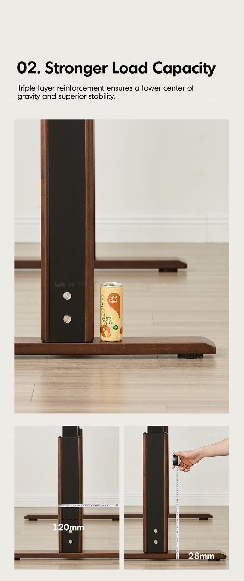 Japandi Walnut Wood Electric Height Adjustable Study Table CLOUD LIFTING Good to Know - 9