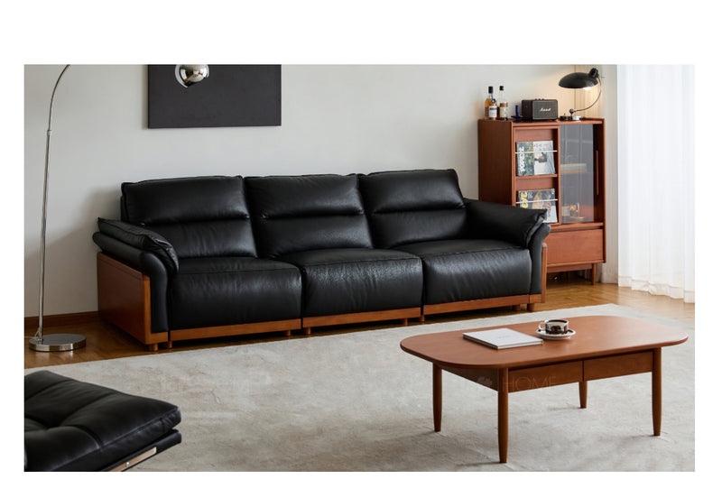 Vintage Boxwood Genuine Leather Electric Recliner 4 Seater Sofa EDGELESS Good to Know - 11
