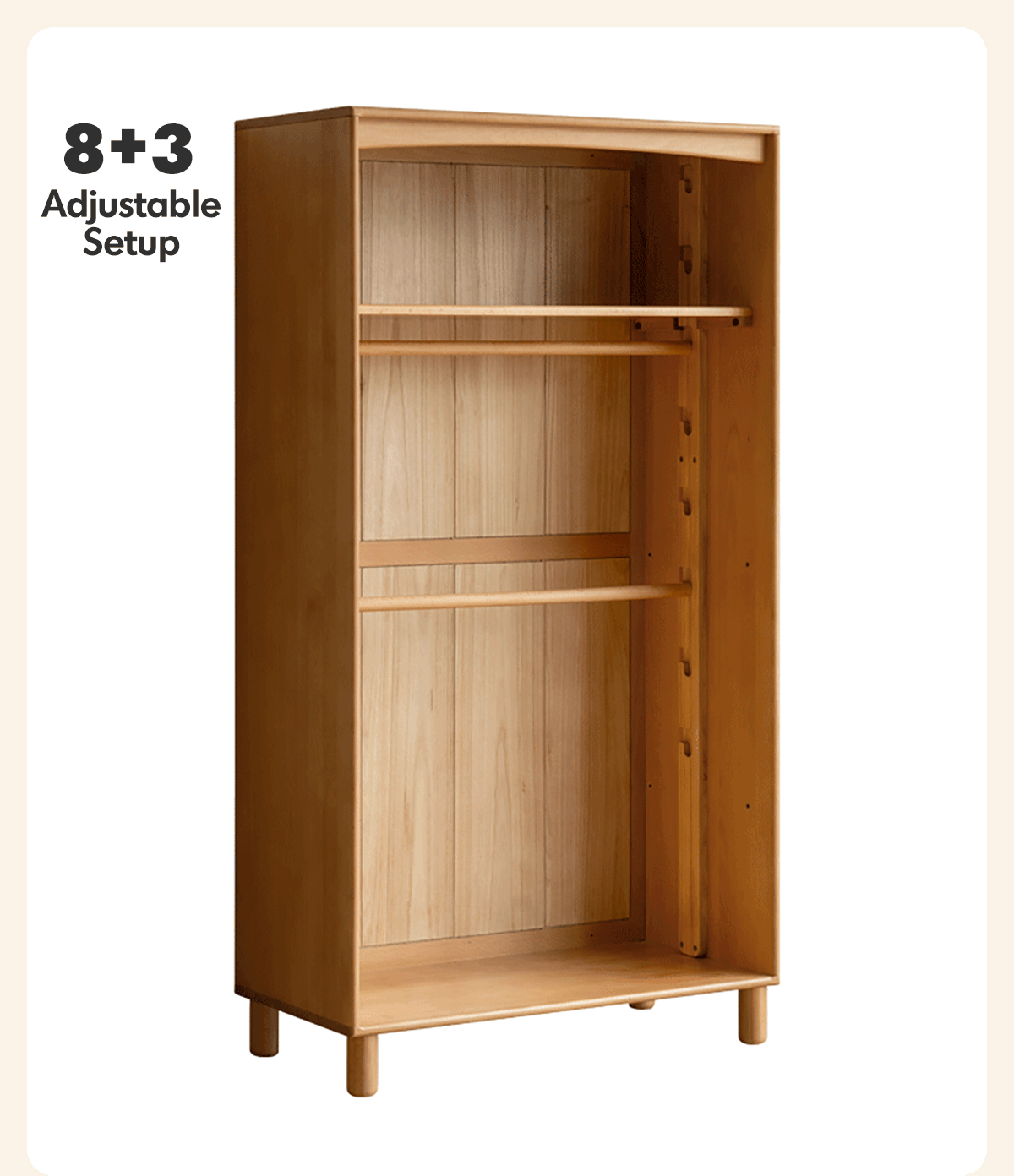 Scandinavian Beech Wood Wardrobe PEBLO Good to Know - 2