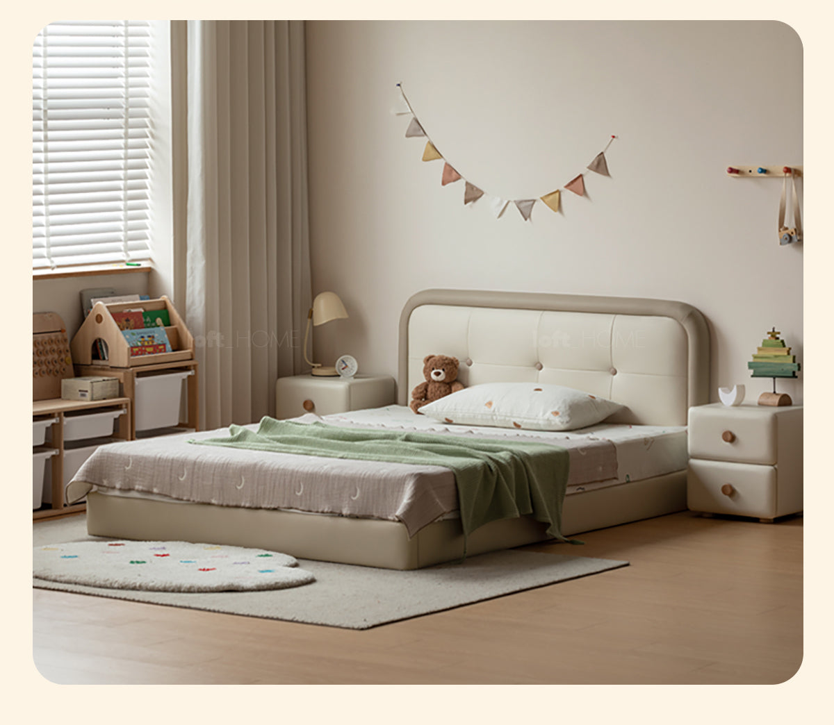 Modern Microfiber Leather Kids Bed CRADLE Good to Know - 9