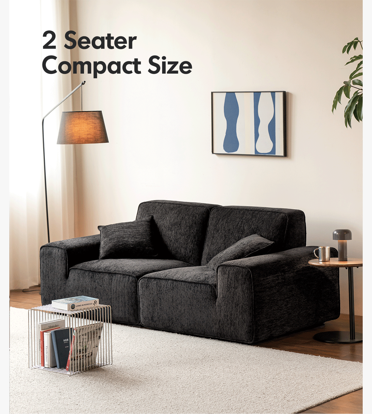 Minimalist Chenille Velvet Fabric 3 Seater Sofa TUFTY TIME Good to Know - 10