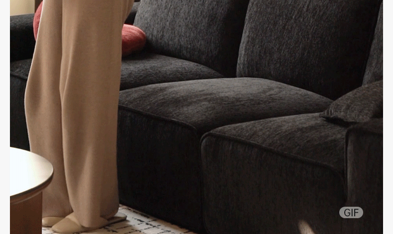 Minimalist Chenille Velvet Fabric 3 Seater Sofa TUFTY TIME