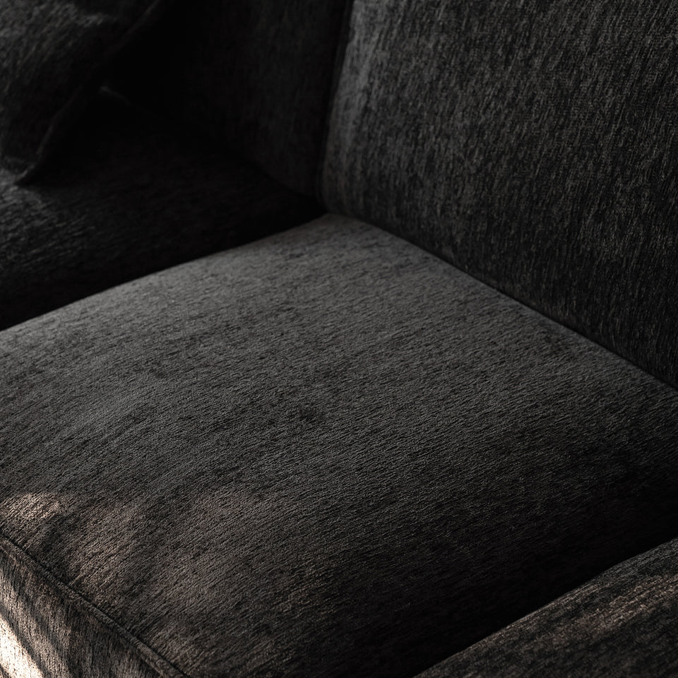 Minimalist Chenille Velvet Fabric 3 Seater Sofa TUFTY TIME Color Swatches