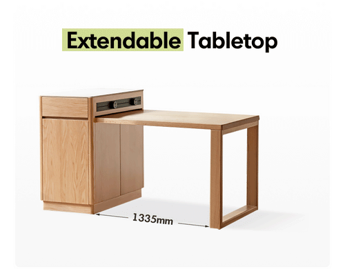 Scandinavian Oak Wood Sintered Stone Extendable Island Dining Table With Cabinet FLEXA Good to Know Preview-2