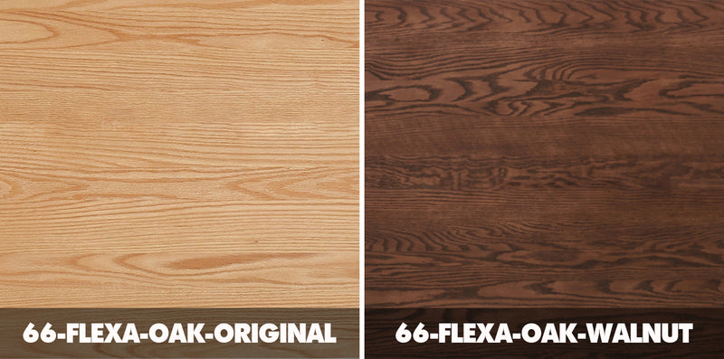 Scandinavian Oak Wood Sintered Stone Extendable Island Dining Table With Cabinet FLEXA Color Swatches