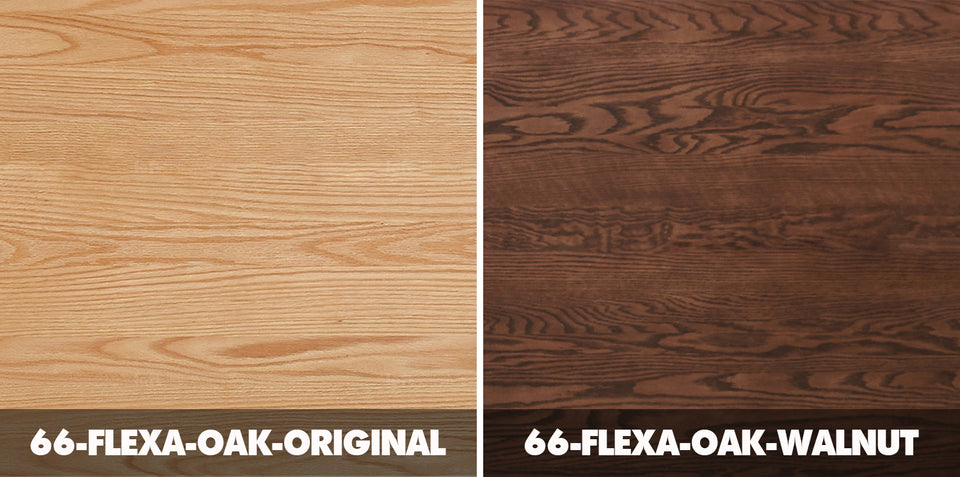 Scandinavian Oak Wood Sintered Stone Extendable Island Dining Table With Cabinet FLEXA Color Swatches