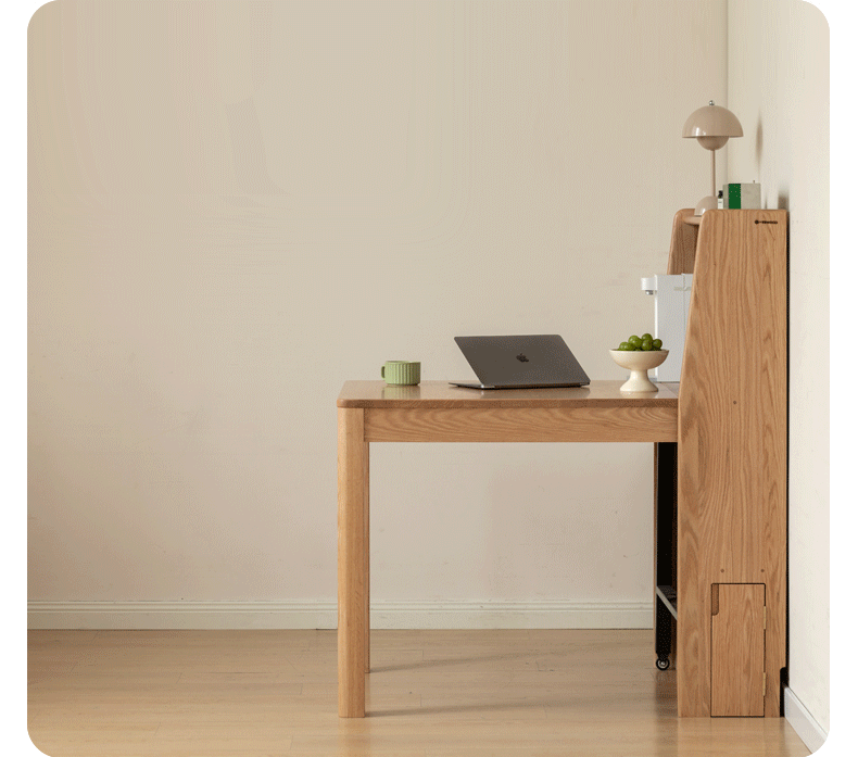 Scandinavian Oak Wood Extendable Dining Table With Shelf NEST Good to Know - 2
