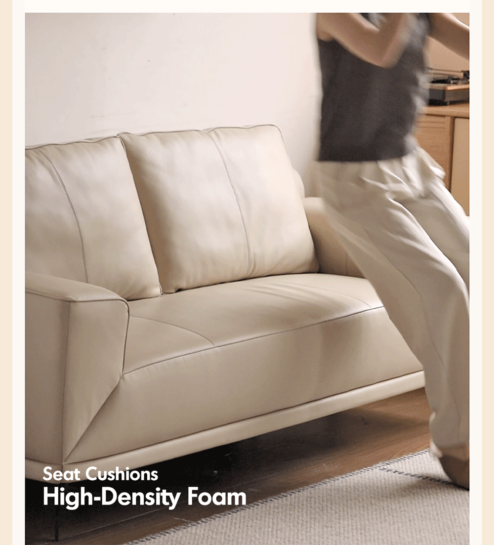 Modern Genuine Leather 2 Seater Sofa Bed LINEA