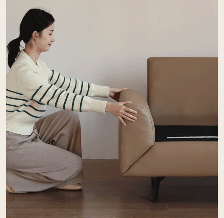 Modern Velvet Fabric PU Leather 2 Seater Sofa Bed FLIPEN