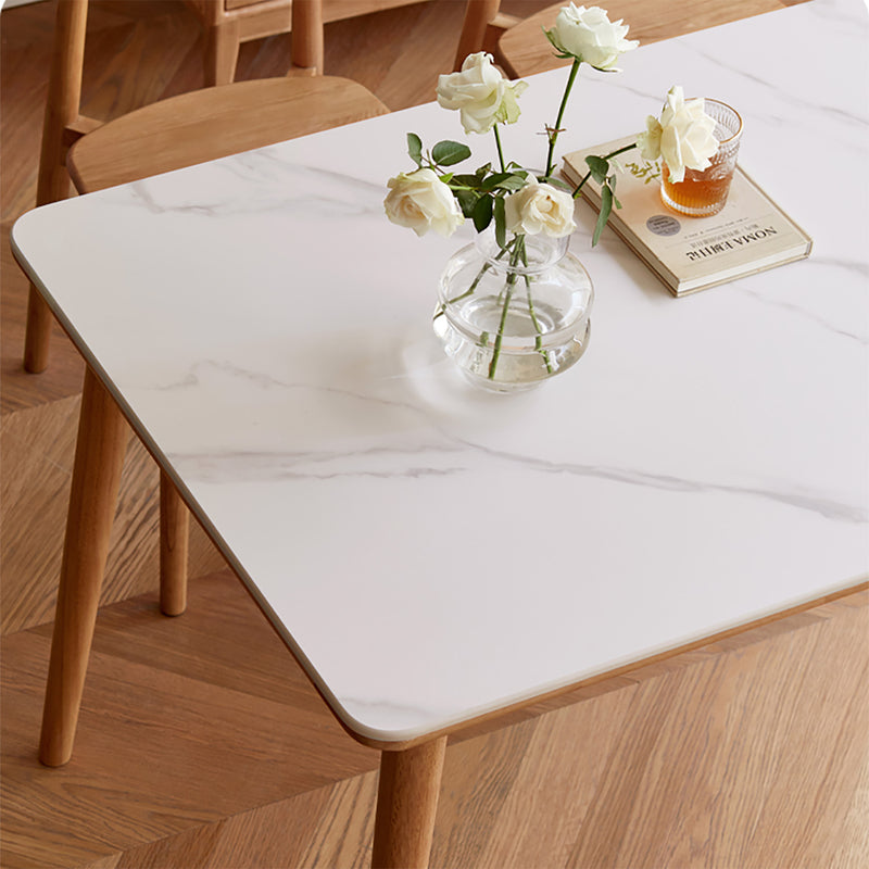 Scandinavian Oak Wood Sintered Stone Dining Table FORME Color Swatches