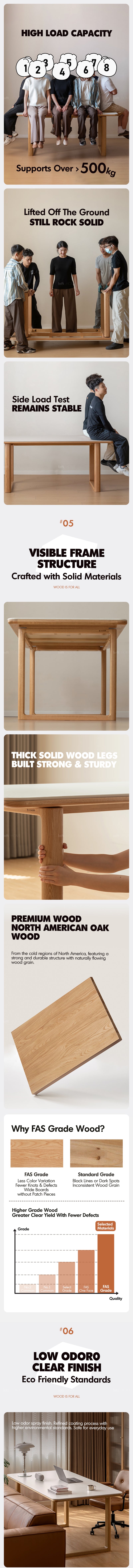 Scandinavian Oak Wood Sintered Stone Dining Table ANCHOR Good to Know - 4