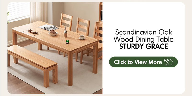 Scandinavian Oak Wood Dining Bench JAMO Good to Know - 6