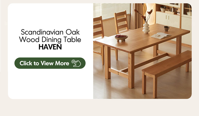 Scandinavian Oak Wood Dining Bench JAMO Good to Know - 7