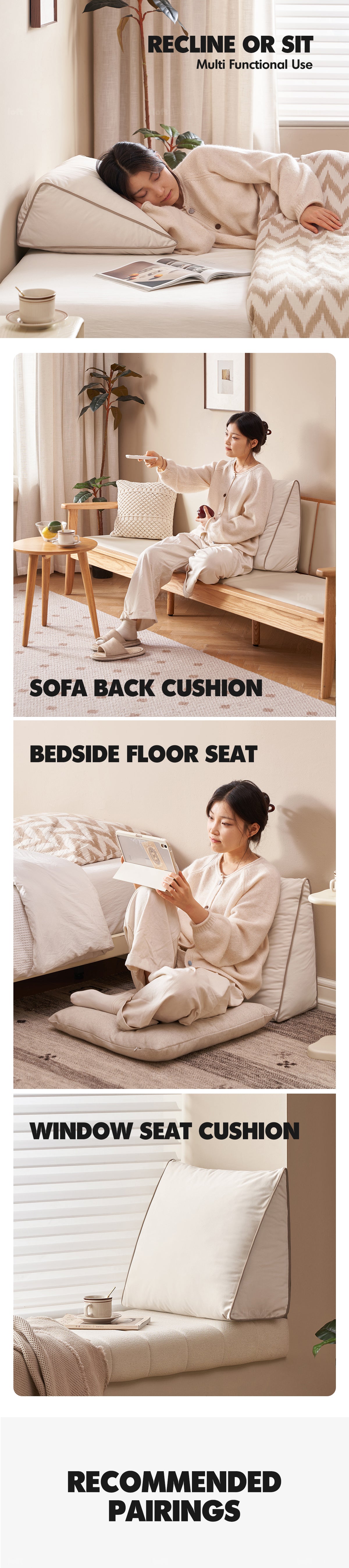 Modern Cat Scratch Resistant Fabric Triangle Rest Pillow YOU Good to Know - 2