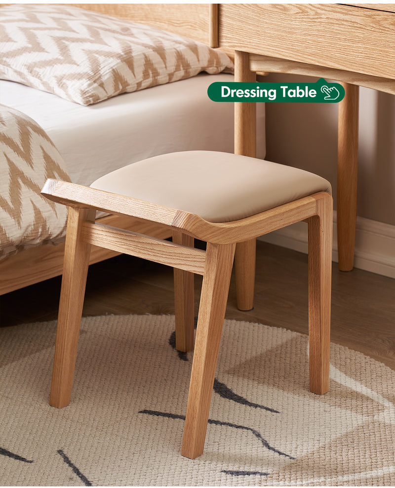 Scandinavian Oak Wood Cat Scratch Resistant Leather Dressing Chair HEMU Good to Know - 3