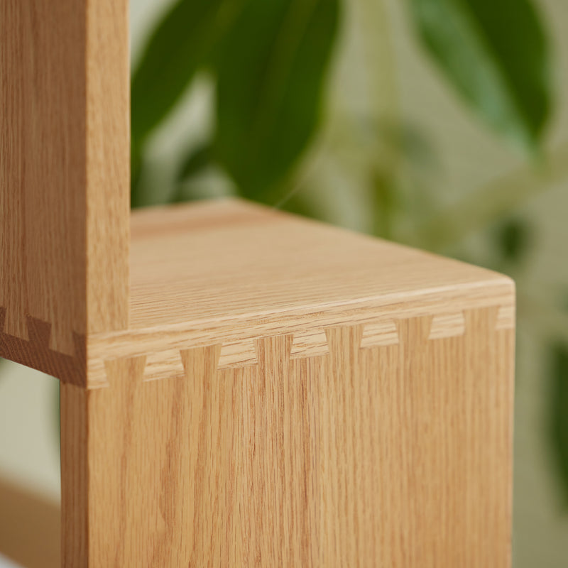 Scandinavian Oak Wood Corner Shelf PITTSBURGH Color Swatches