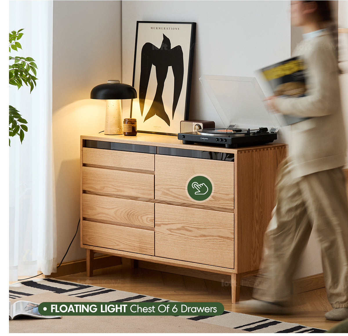 Scandinavian Oak Wood TV Console BERRY Good to Know - 5