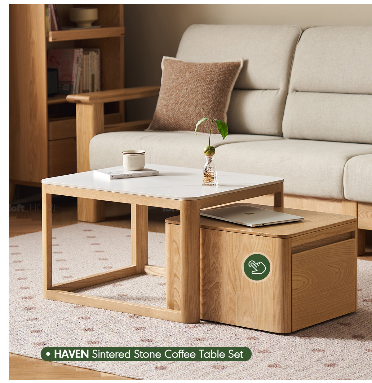 Scandinavian Oak Wood TV Console BERRY Good to Know - 6