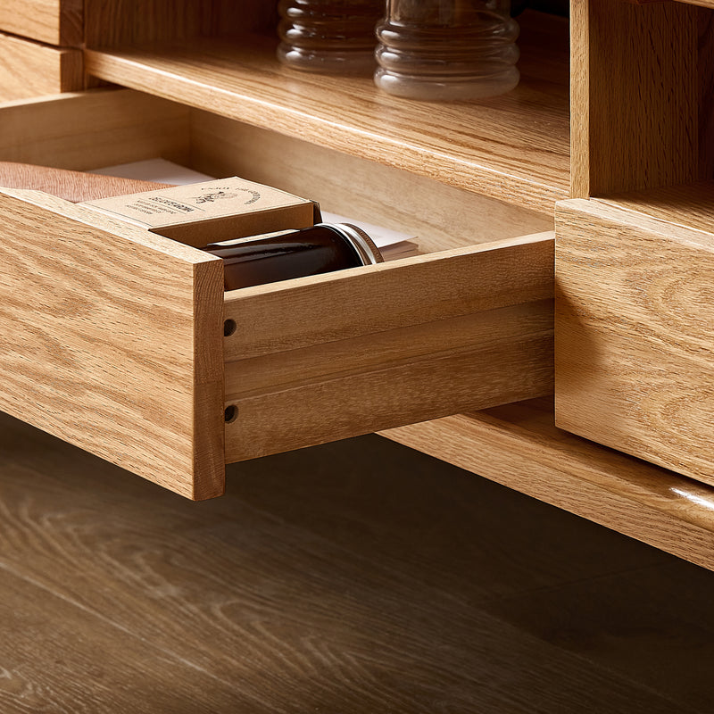 Scandinavian Oak Wood TV Console BERRY Color Swatches