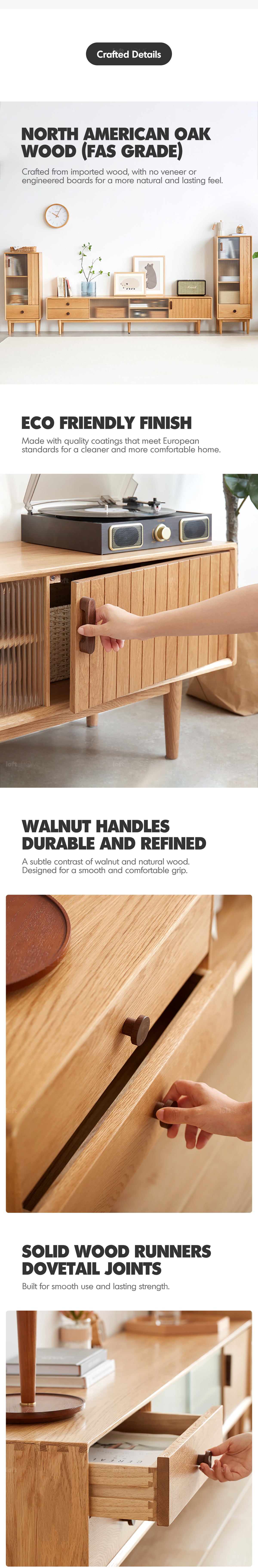 Scandinavian Oak Wood TV Console DANYA Good to Know - 6