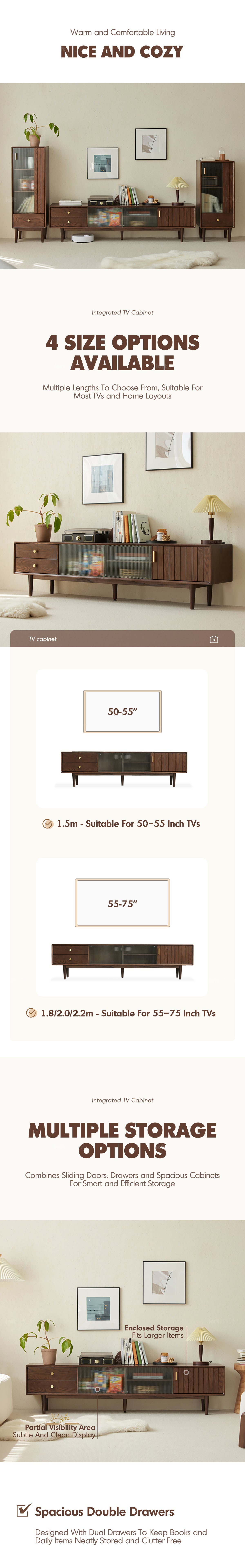 Scandinavian Oak Wood TV Console DANYA WALNUT Good to Know - 3
