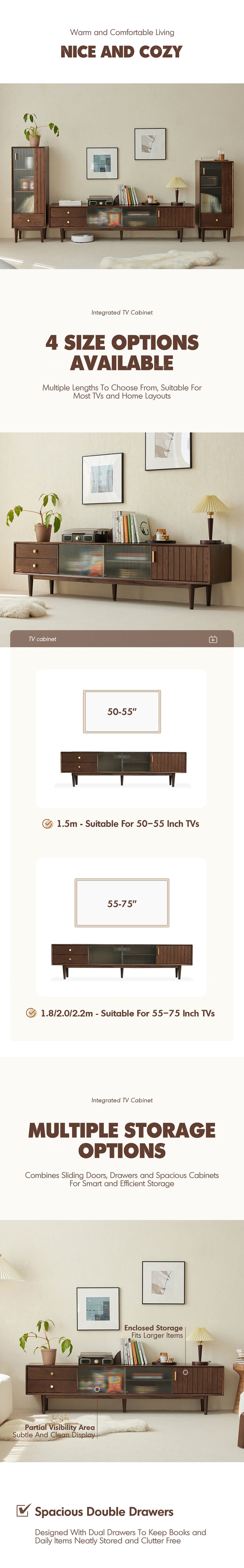 Scandinavian Oak Wood TV Console DANYA WALNUT Good to Know - 3