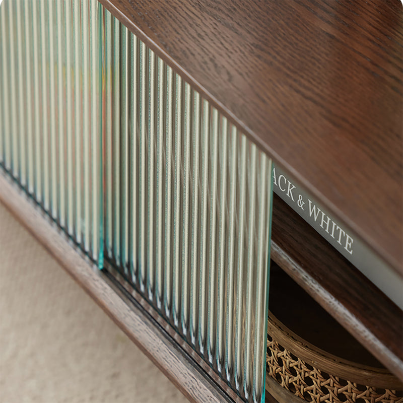 Scandinavian Oak Wood TV Console DANYA WALNUT Color Swatches