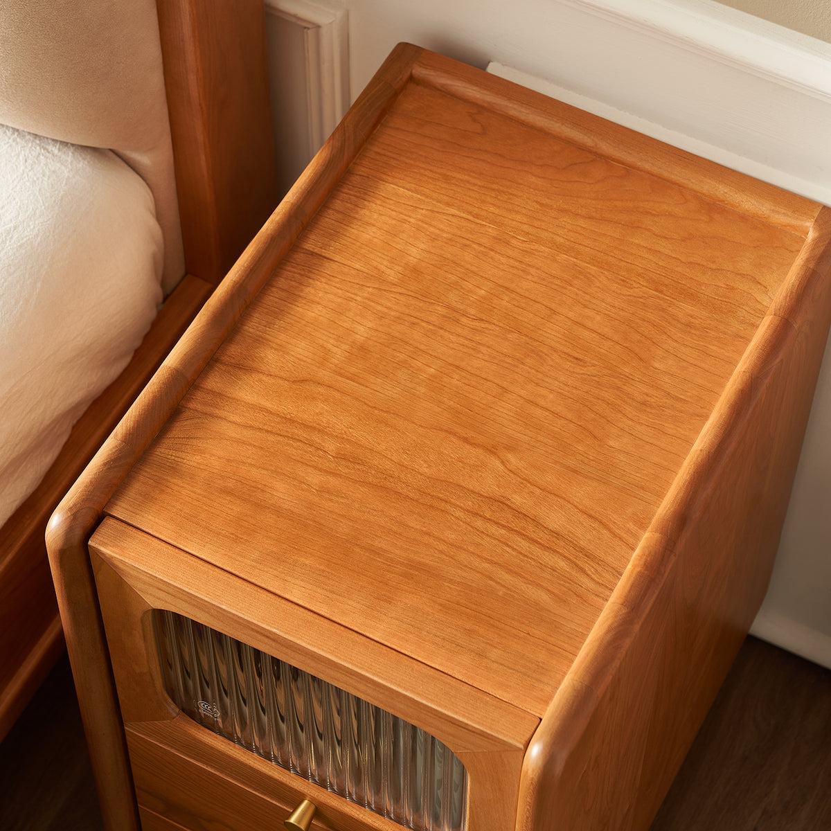 Scandinavian Cherry Wood Side Table SKYLAR Color Swatches